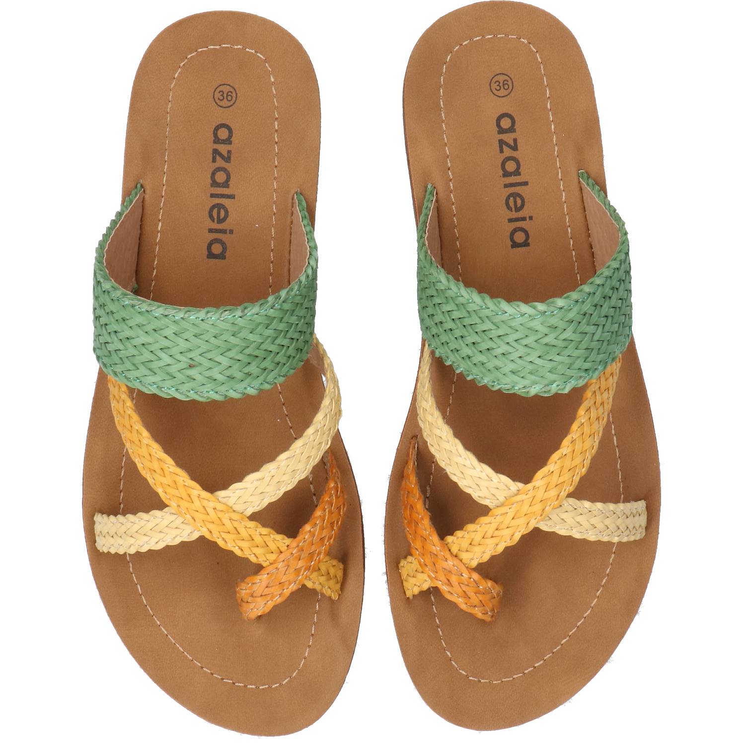 Sandalia Mujer Fannie Verde Azaleia