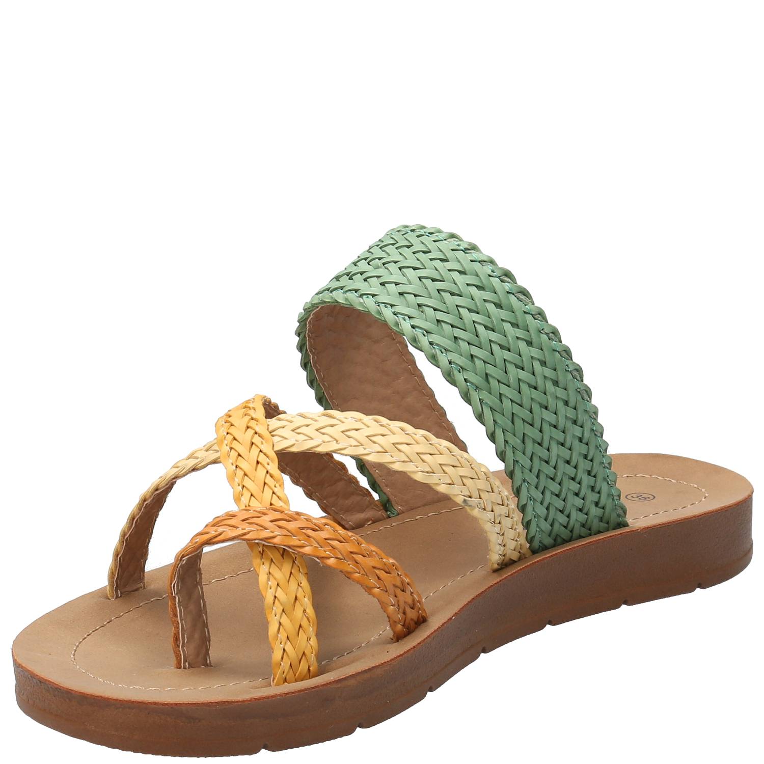 Sandalia Mujer Fannie Verde Azaleia