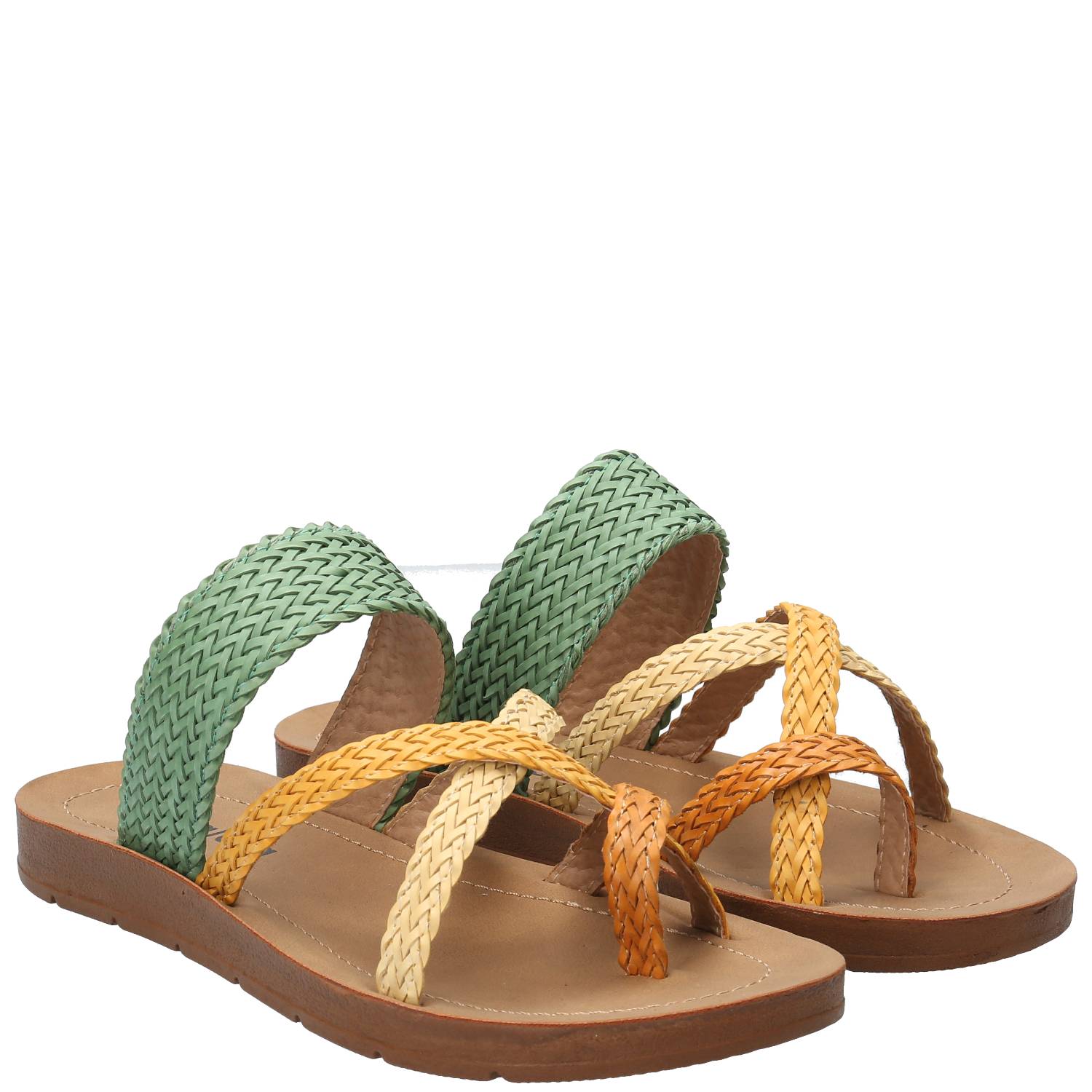 Sandalia Mujer Fannie Verde Azaleia