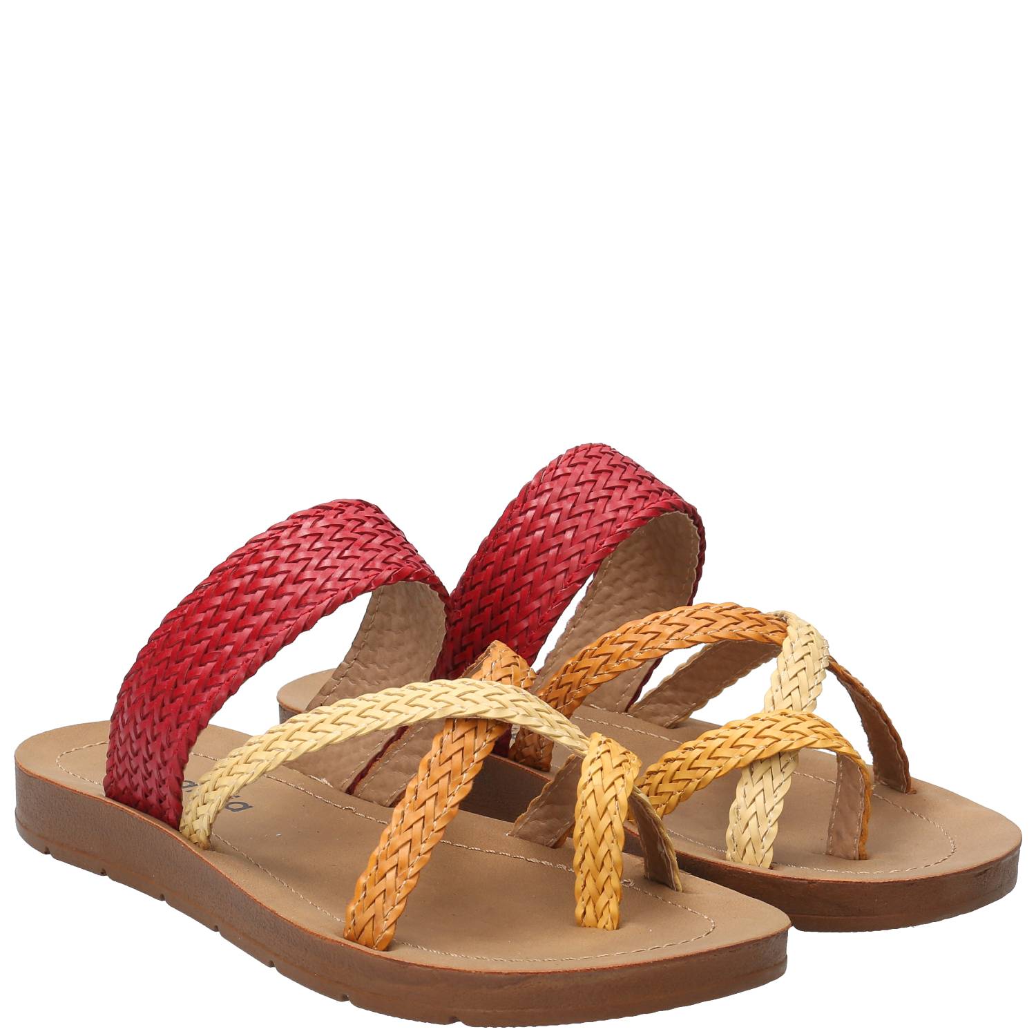 Sandalia Mujer Fannie Rojo Azaleia