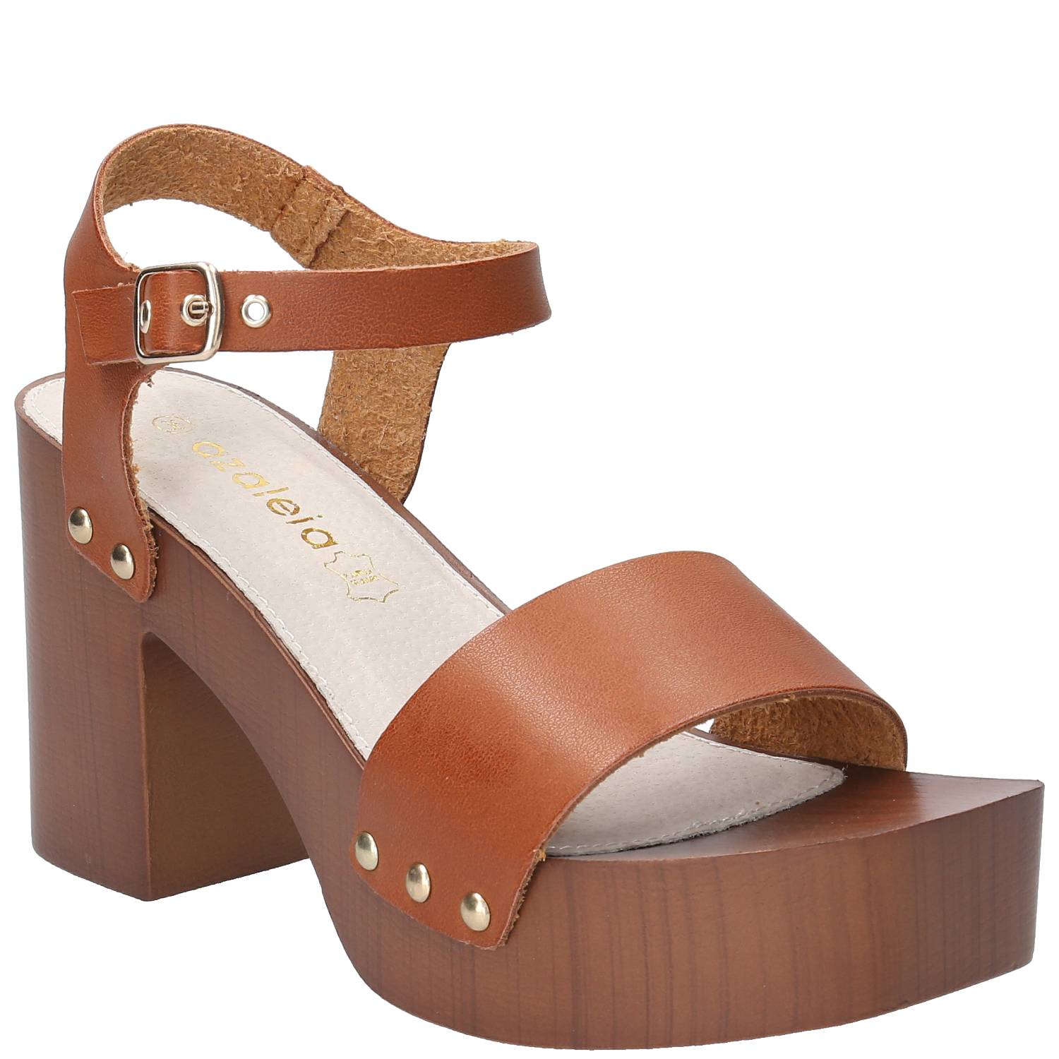 Sandalia Mujer Calisa Cognac Azaleia
