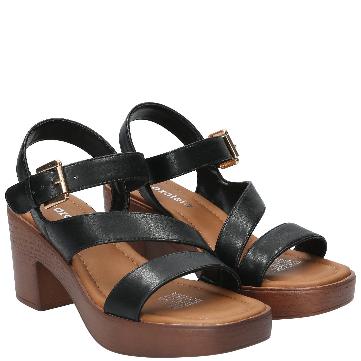 Sandalia Mujer Chloe Negro Azaleia