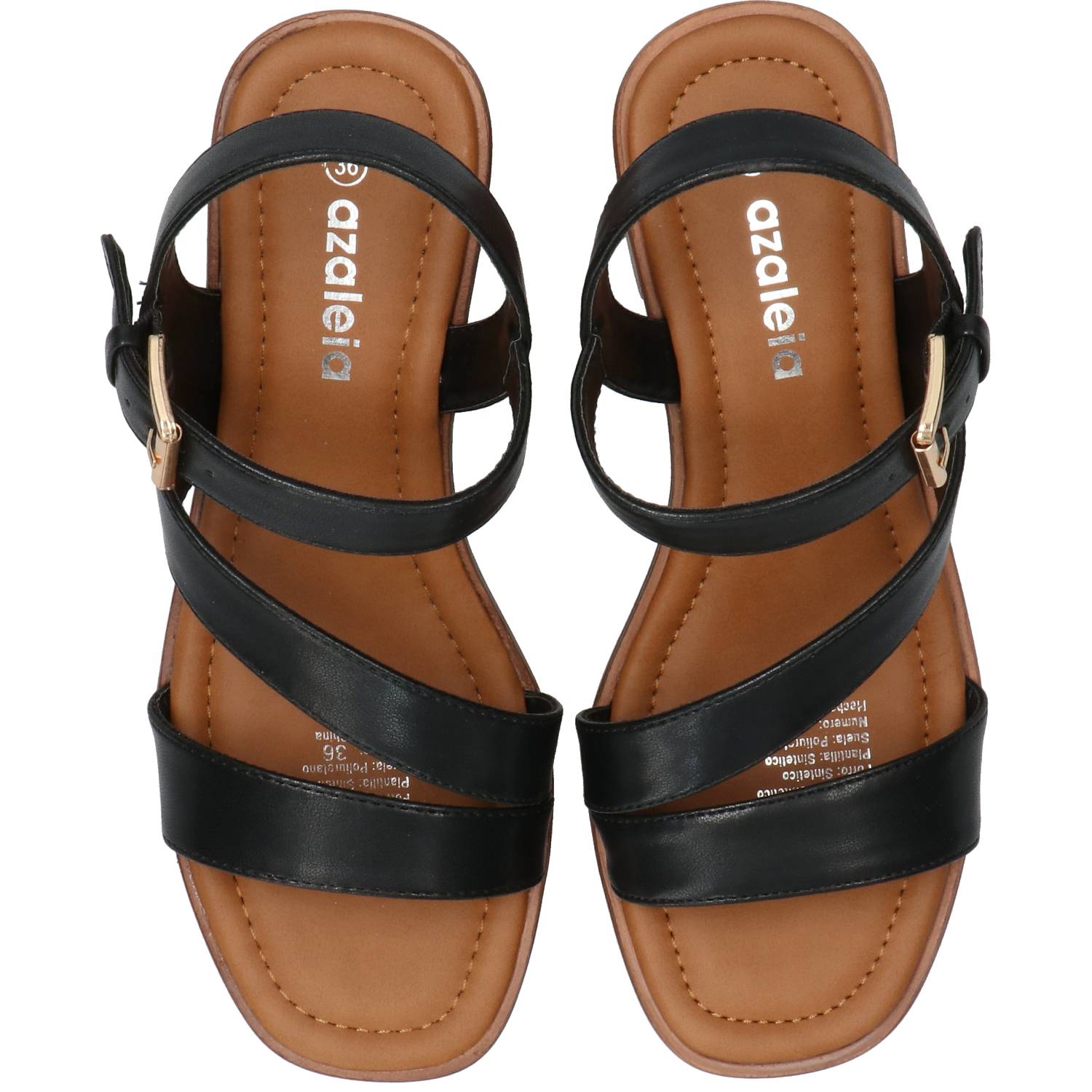 Sandalia Mujer Chloe Negro Azaleia