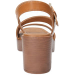 Sandalia Mujer Chloe Cognac Azaleia