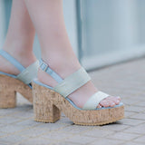 Sandalia Mujer Hatria Celeste Azaleia