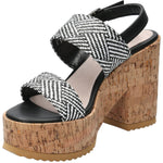 Sandalia Mujer Hatria Negro Azaleia