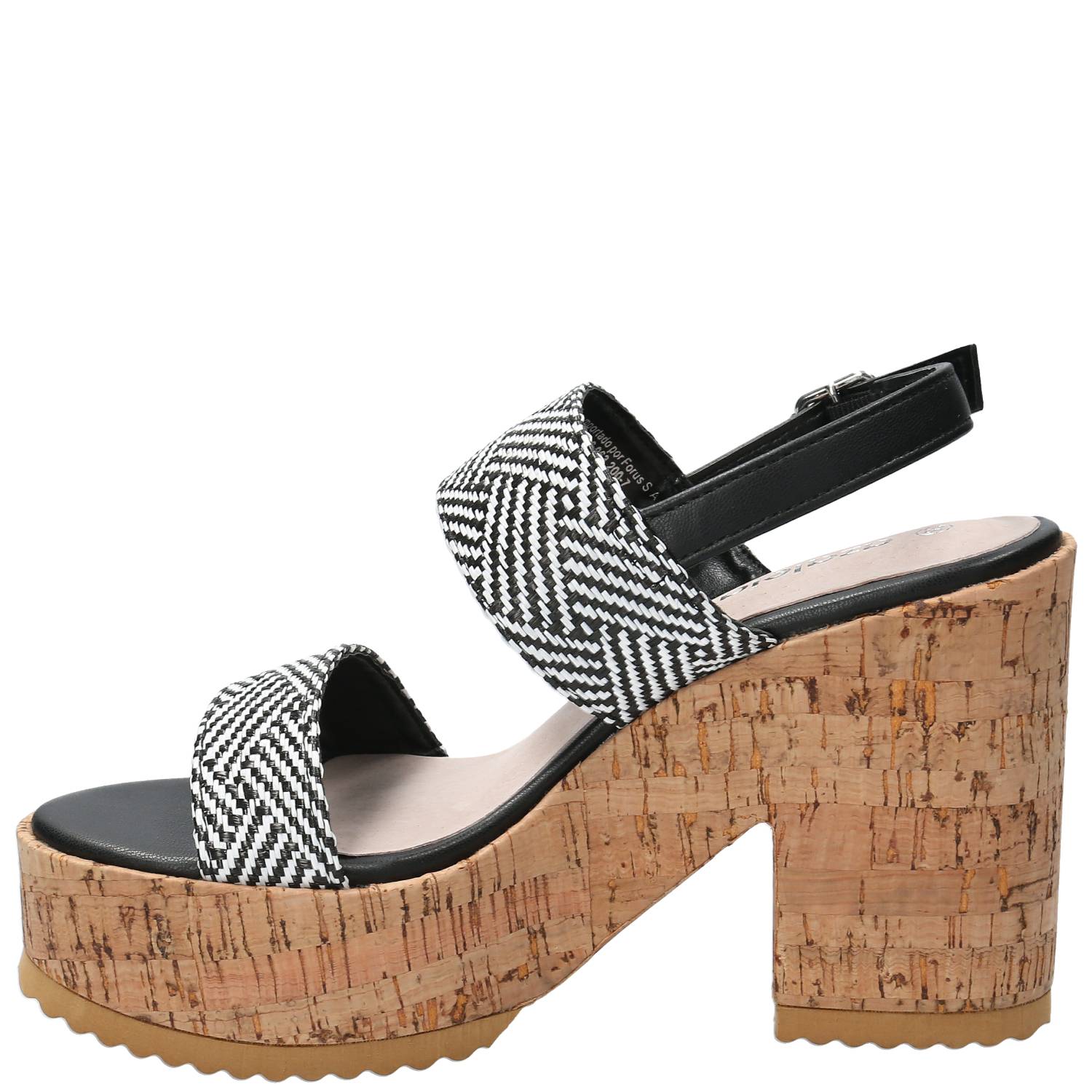 Sandalia Mujer Hatria Negro Azaleia