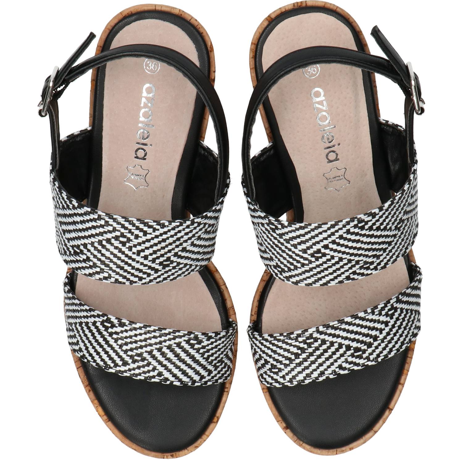 Sandalia Mujer Hatria Negro Azaleia