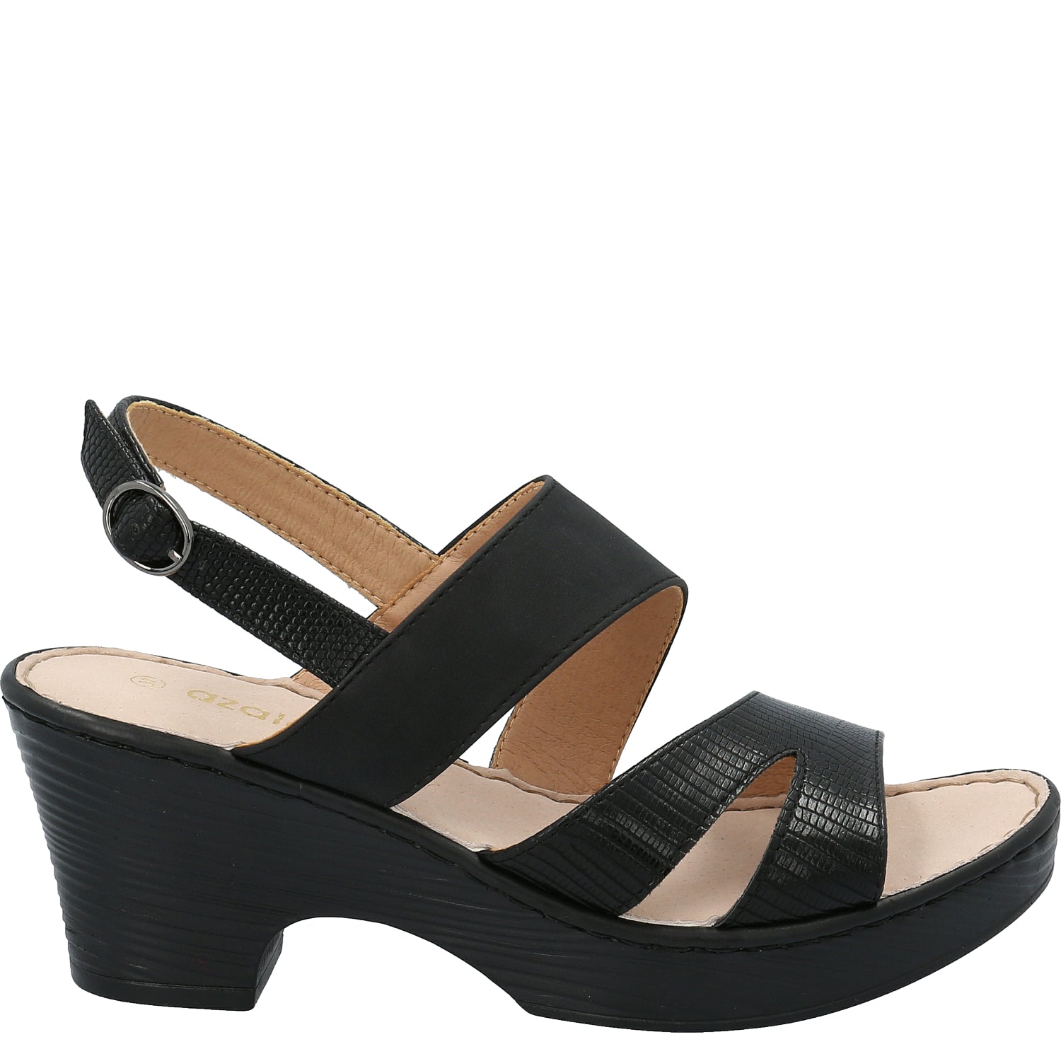 Sandalia Mujer Constant Negro Azaleia