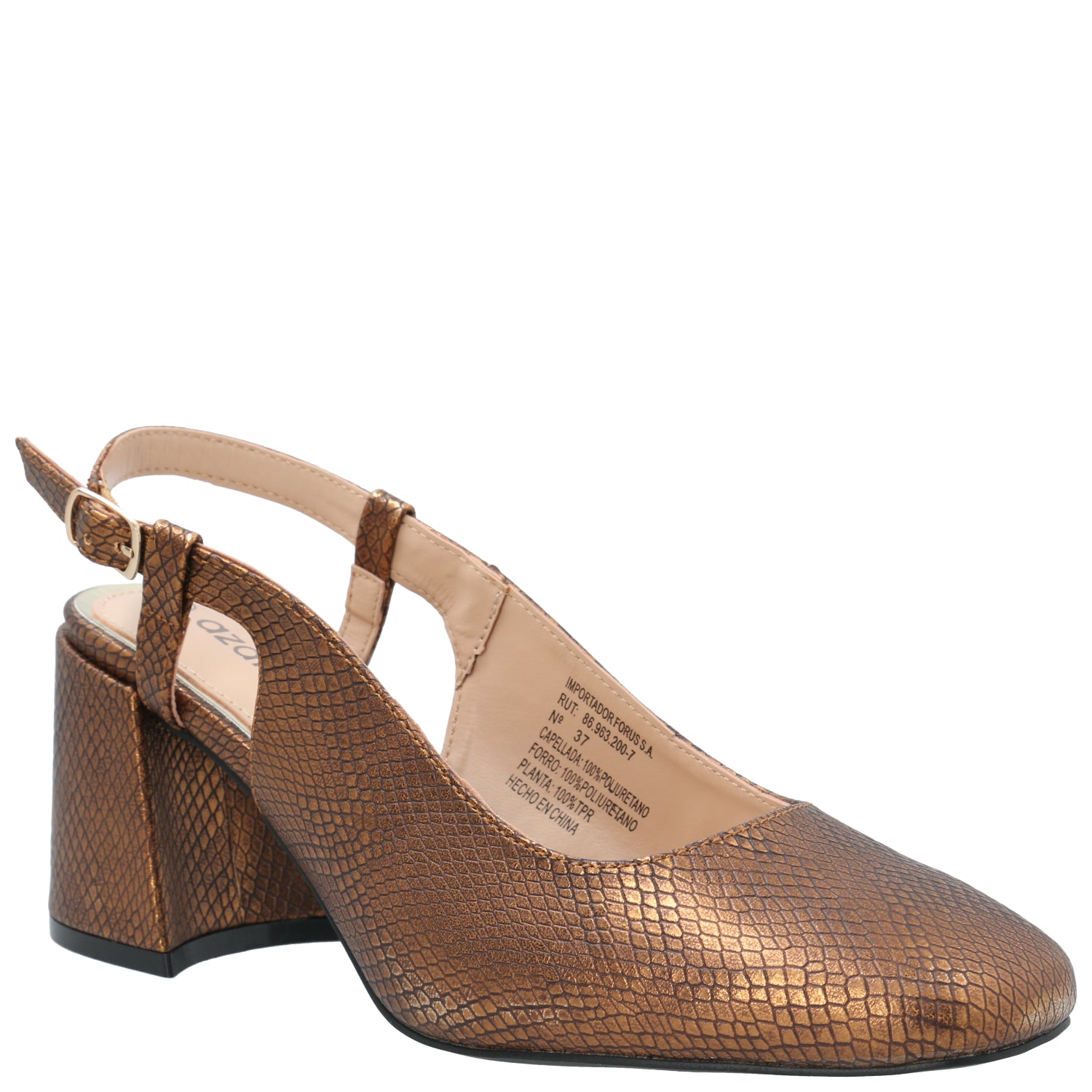 Zapato Mujer Anto Dorado Azaleia