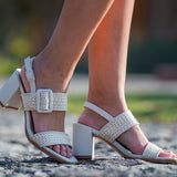 Sandalia Mujer Jamino Beige Azaleia