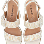 Sandalia Mujer Jamino Beige Azaleia