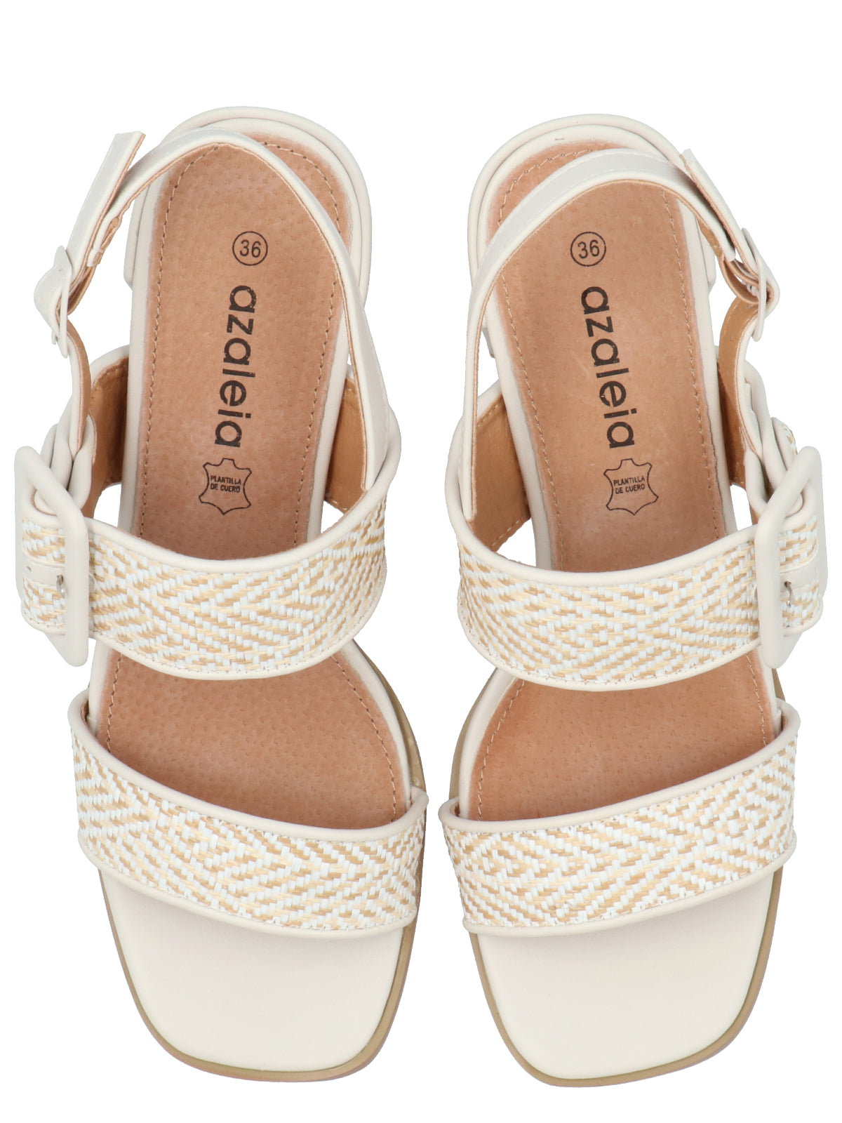 Sandalia Mujer Jamino Beige Azaleia