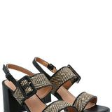 Sandalia Mujer Jamino Negro Azaleia