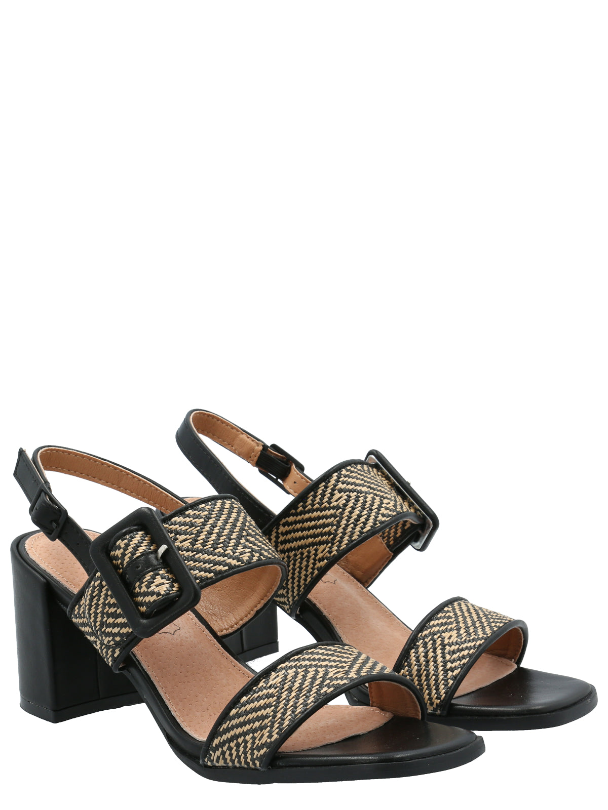 Sandalia Mujer Jamino Negro Azaleia