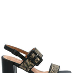 Sandalia Mujer Jamino Negro Azaleia