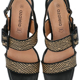 Sandalia Mujer Jamino Negro Azaleia