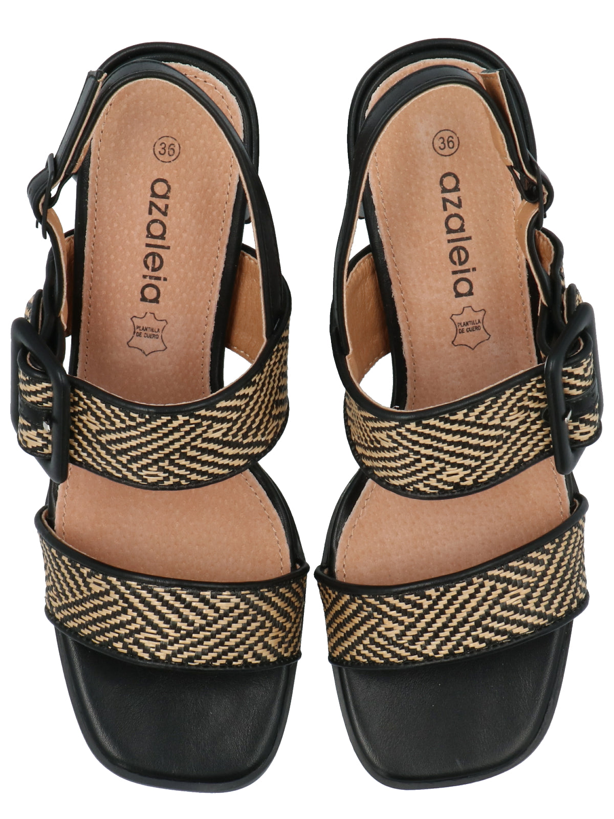 Sandalia Mujer Jamino Negro Azaleia