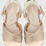 Sandalia Mujer Guido 3 Dorado Azaleia