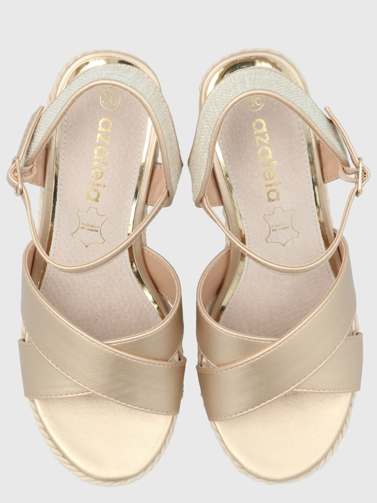 Sandalia Mujer Guido 3 Dorado Azaleia