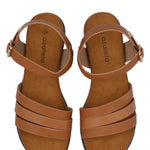 Sandalia Mujer Bruna Cognac Azaleia