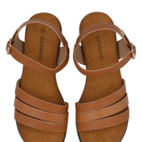 Sandalia Mujer Bruna Cognac Azaleia