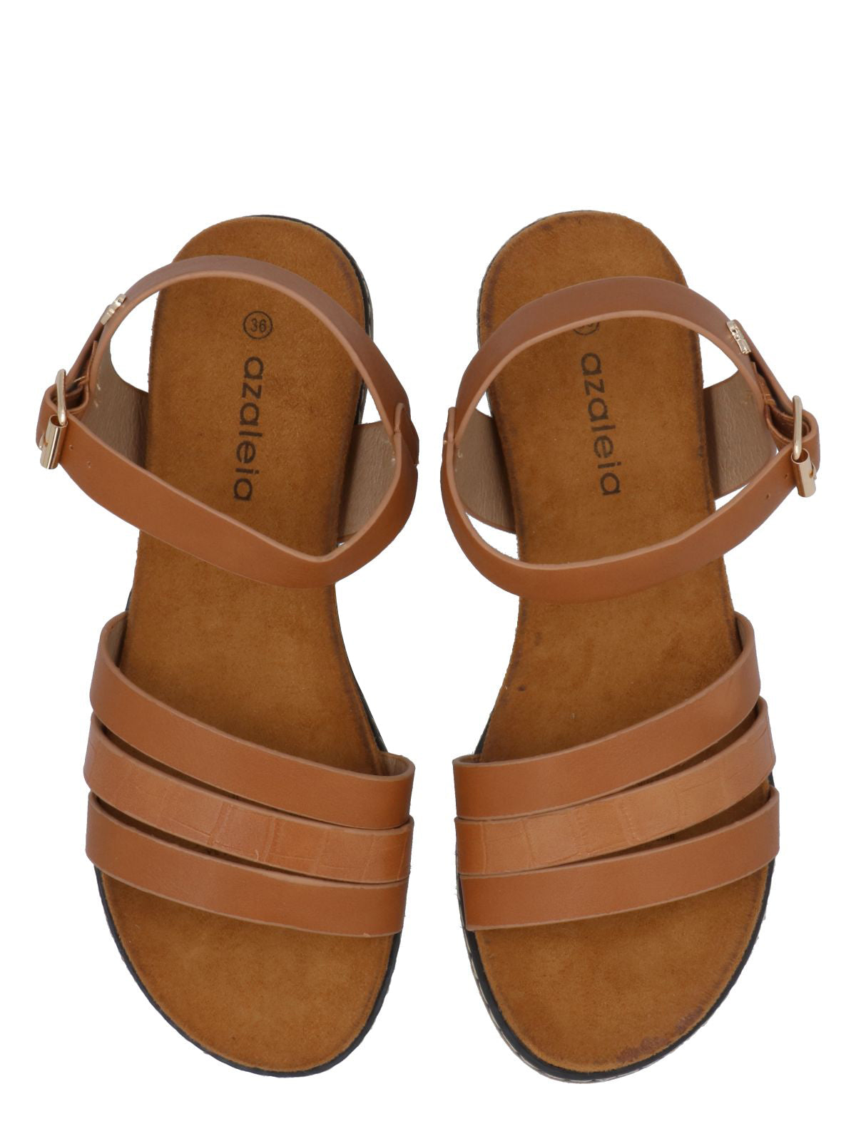 Sandalia Mujer Bruna Cognac Azaleia