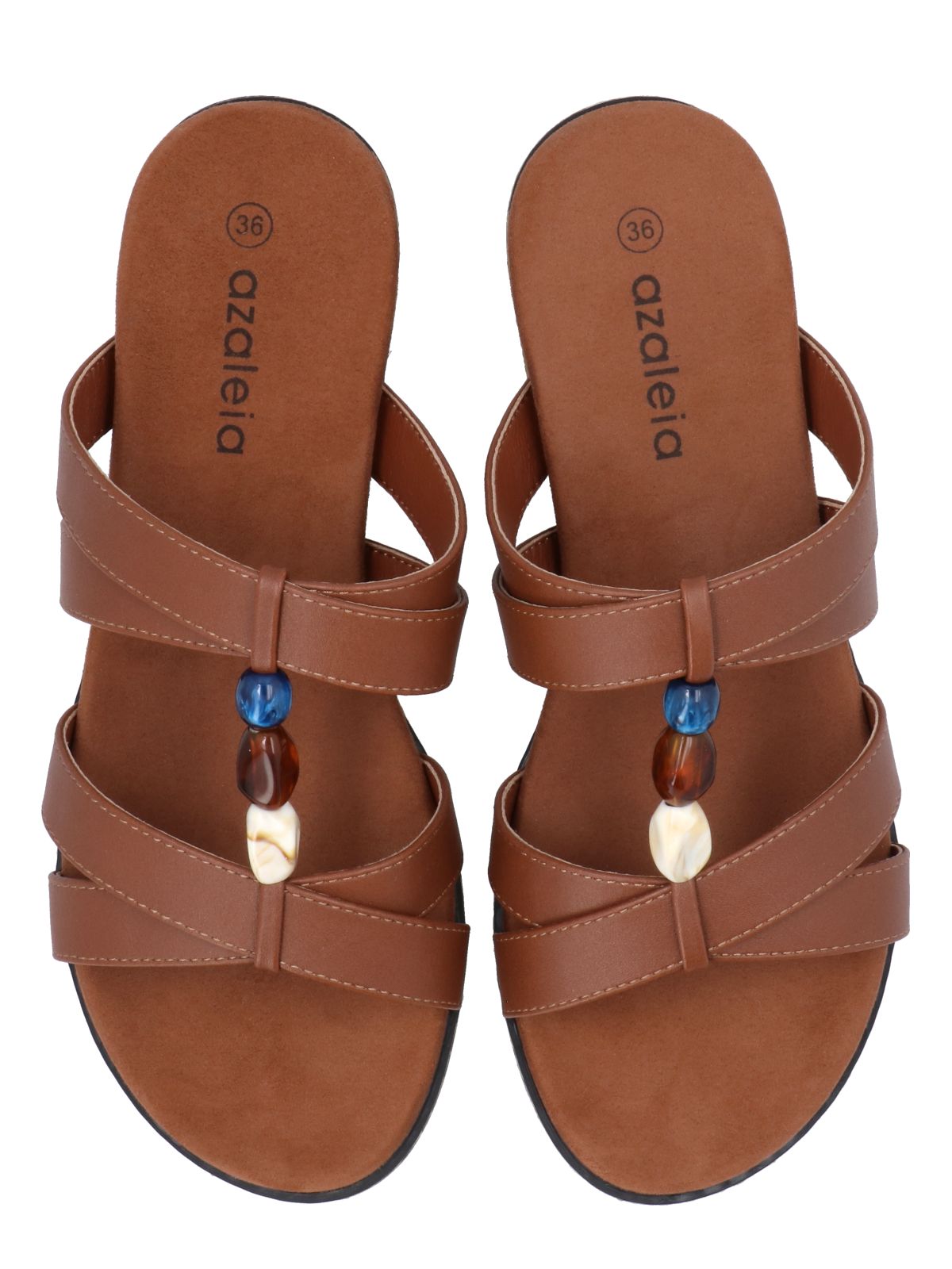 Sandalia Mujer Perla 2 Cognac Azaleia