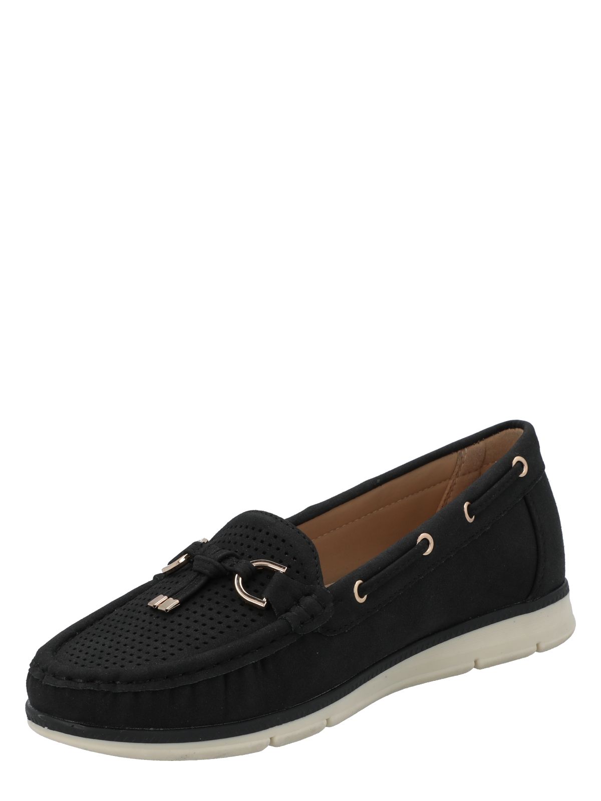 Mocasín Mujer Maranta Negro Azaleia
