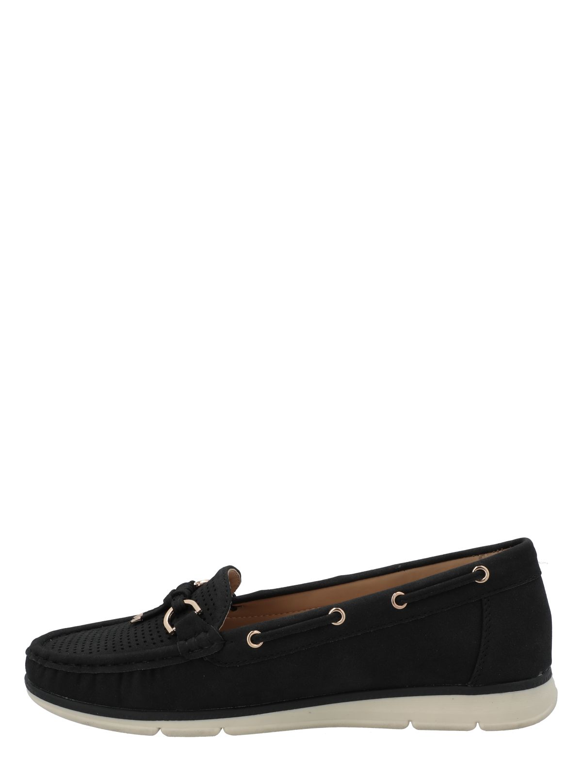 Mocasín Mujer Maranta Negro Azaleia