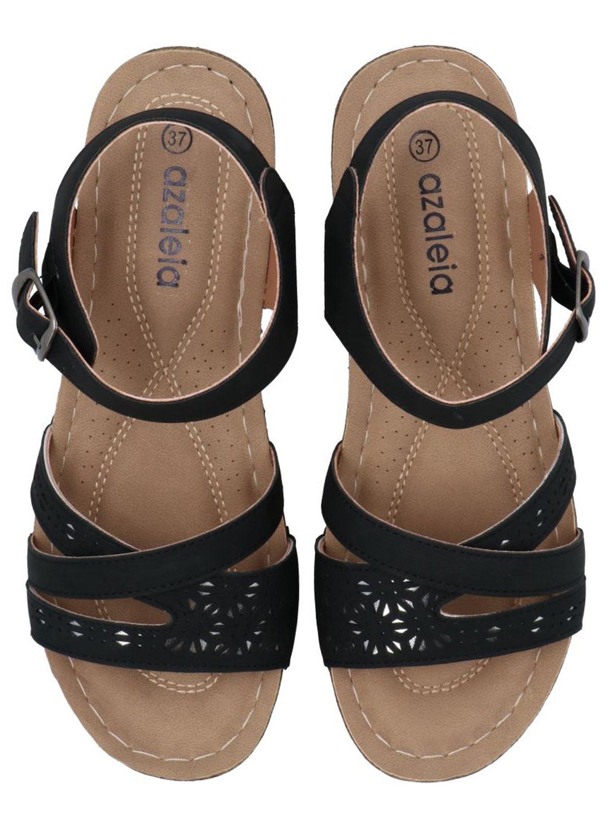 Sandalia Mujer Ravello Negro Azaleia