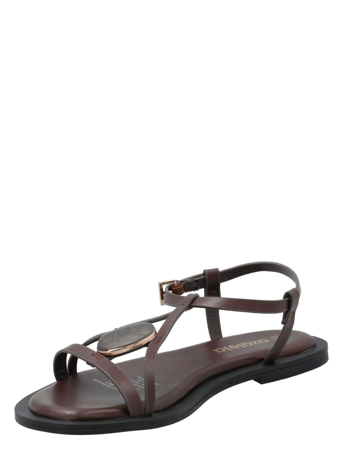 Sandalia Mujer Celeste Negro Azaleia