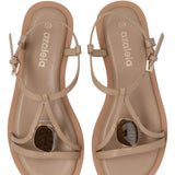 Sandalia Mujer Celeste Taupe Azaleia