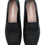 Mocasin Mujer Amarilis Negro Azaleia