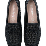 Mocasin Mujer Amarilis Negro Azaleia