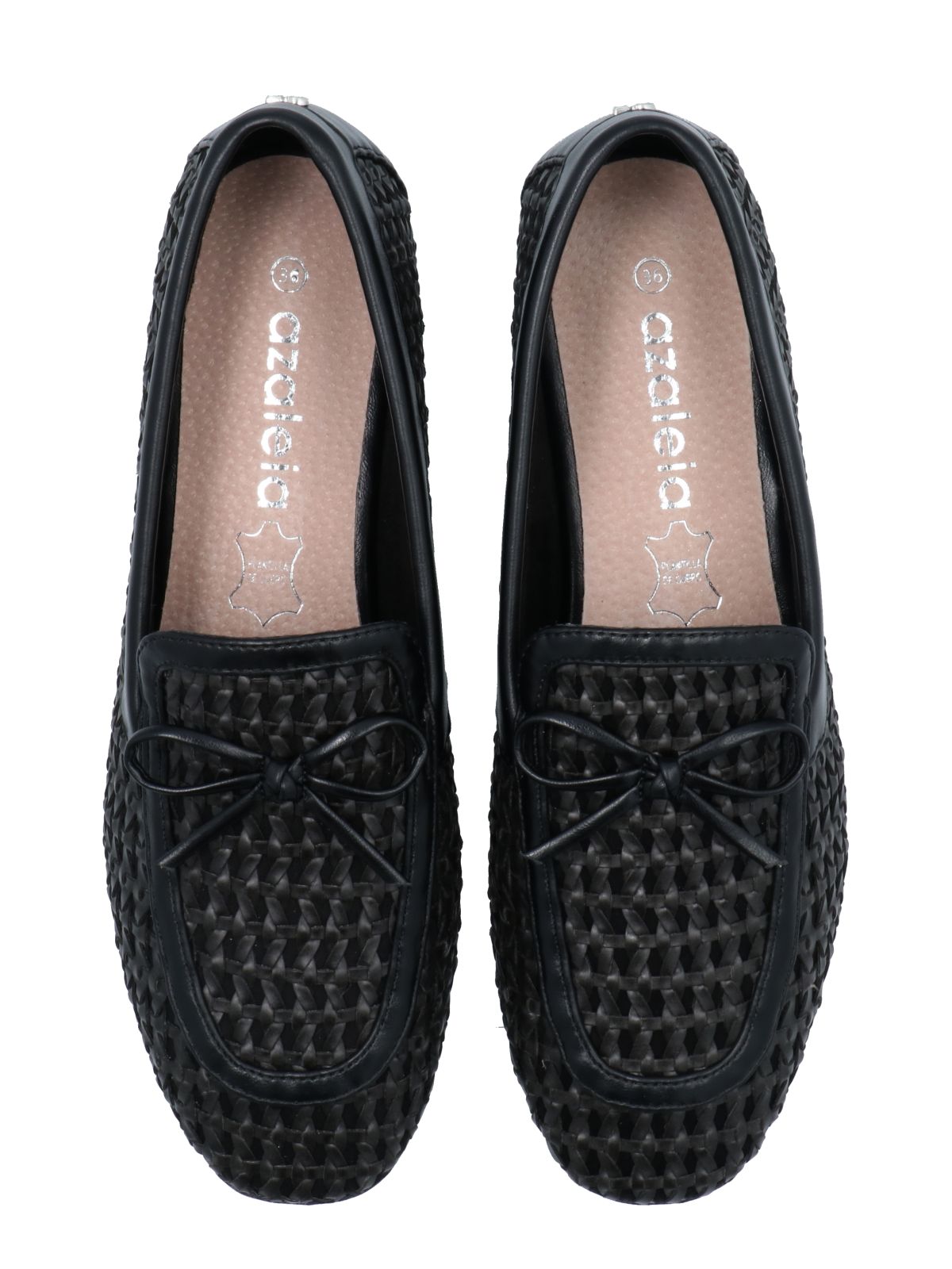 Mocasin Mujer Amarilis Negro Azaleia