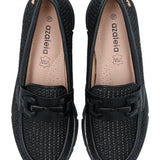 Mocasín Mujer Petunia Negro Azaleia
