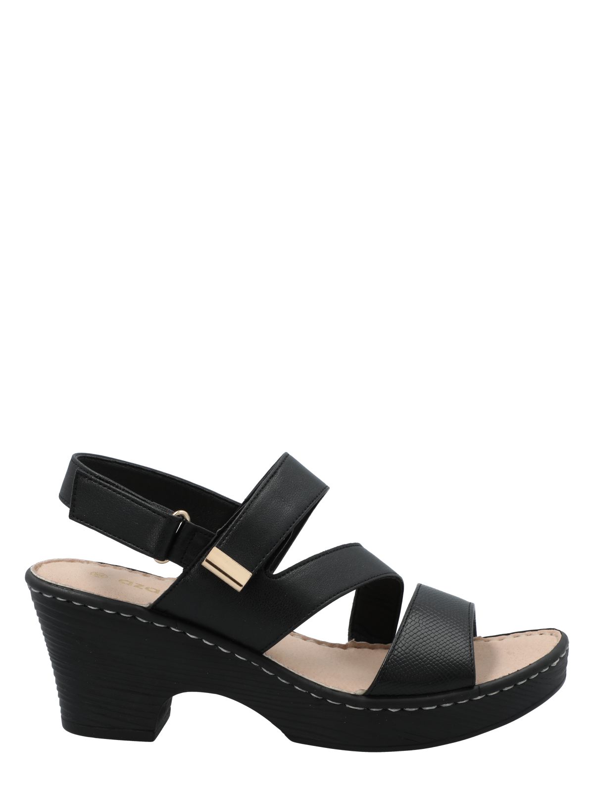 Sandalia Mujer Hailey Negro Azaleia