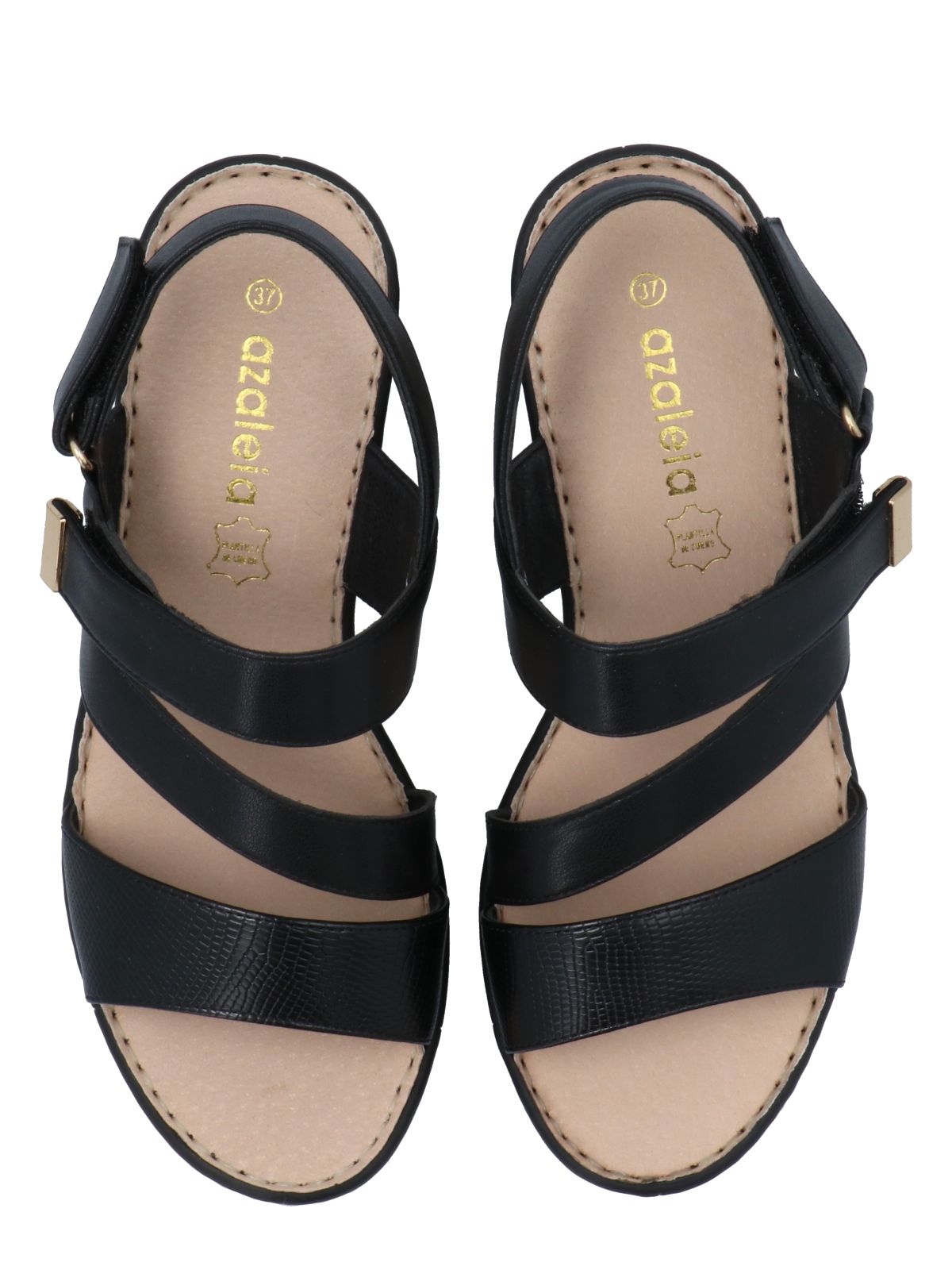 Sandalia Mujer Hailey Negro Azaleia