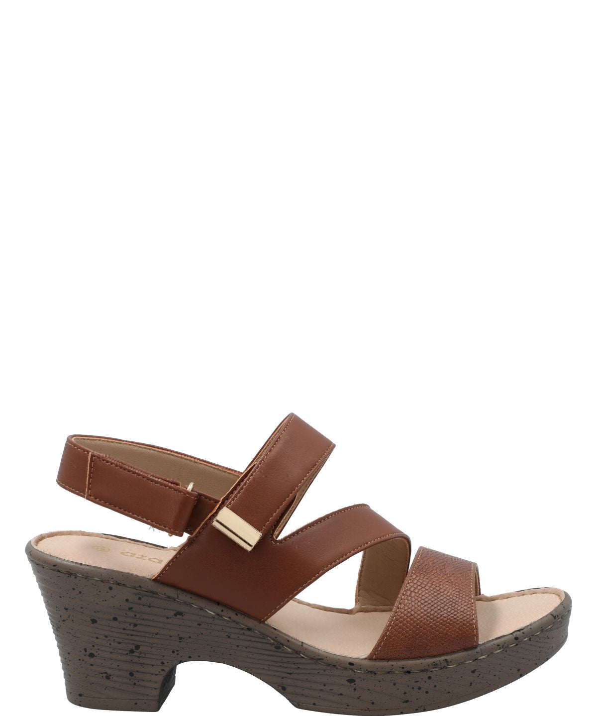 Sandalia Mujer Hailey Cognac Azaleia