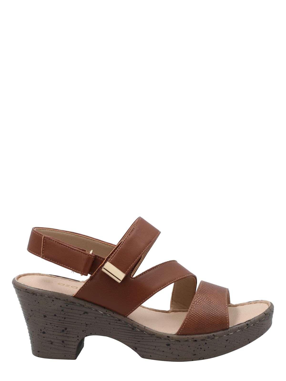 Sandalia Mujer Hailey Cognac Azaleia