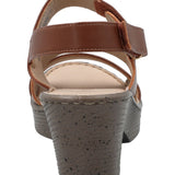 Sandalia Mujer Hailey Cognac Azaleia