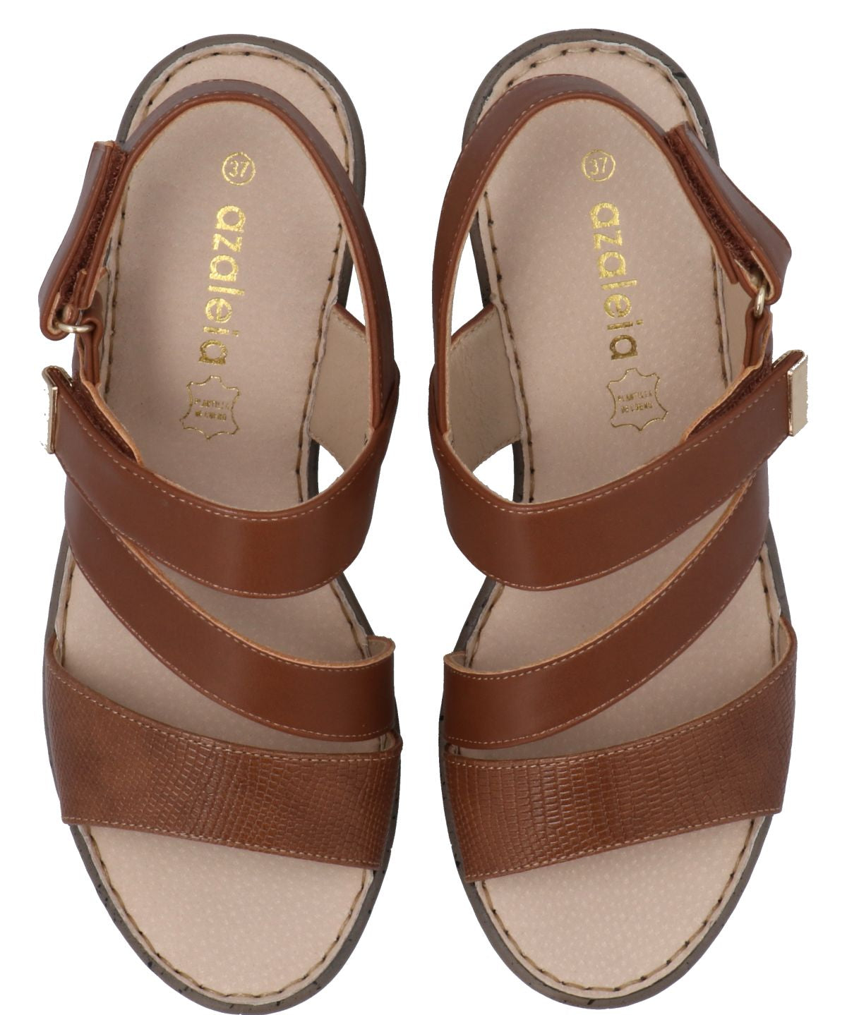 Sandalia Mujer Hailey Cognac Azaleia