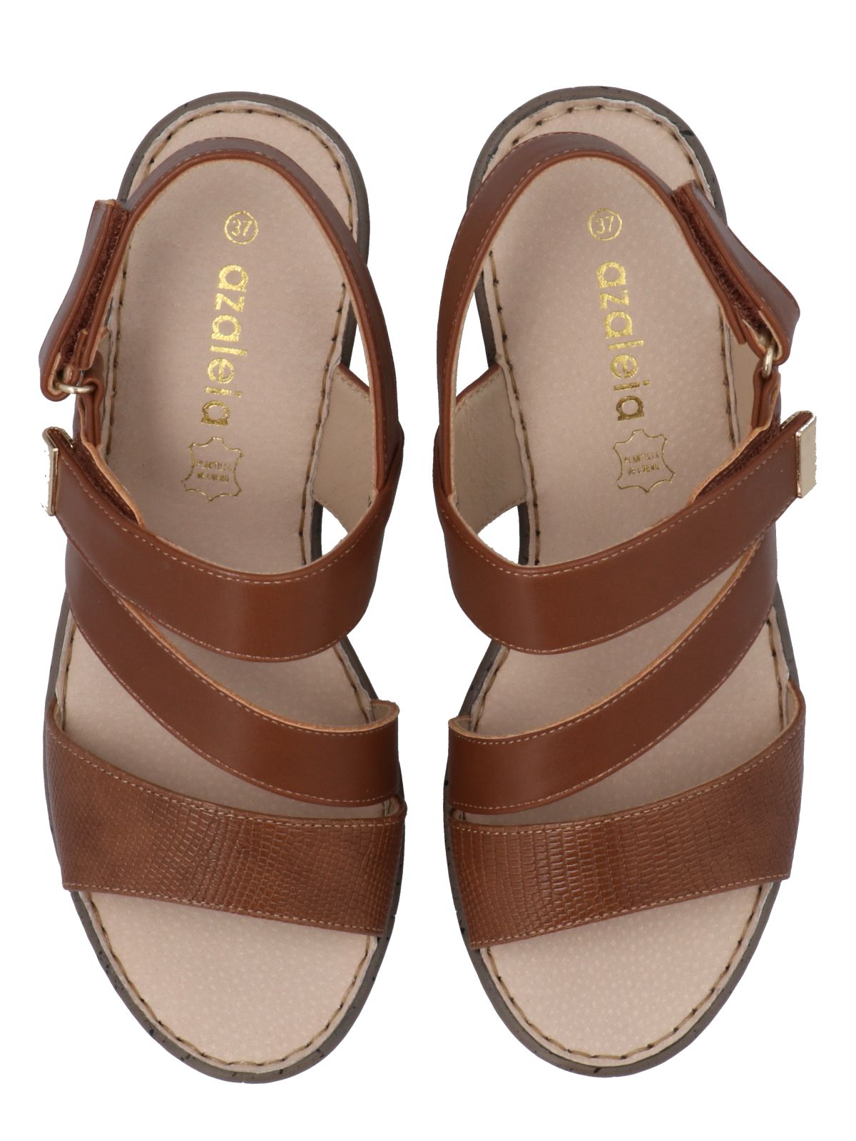 Sandalia Mujer Hailey Cognac Azaleia