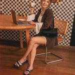 Sandalia Mujer Celine Negro Azaleia