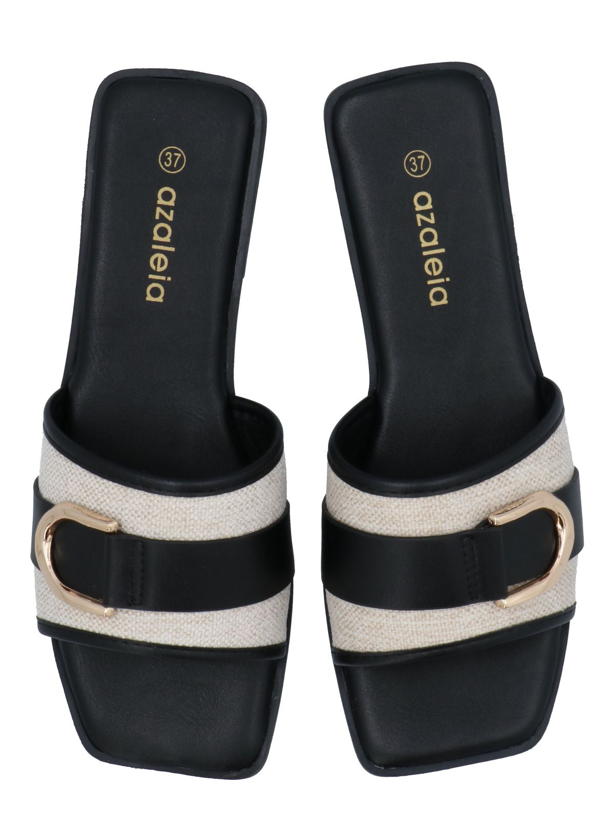 Sandalia Mujer Celine Negro Azaleia