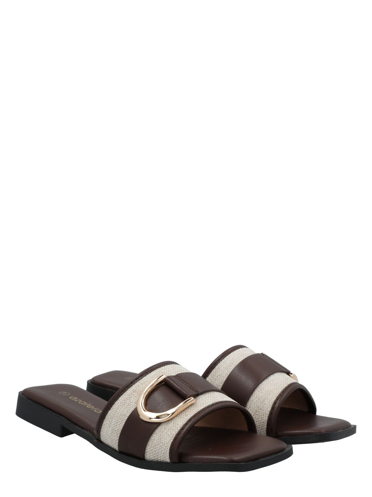 Sandalia Mujer Celine Café Azaleia