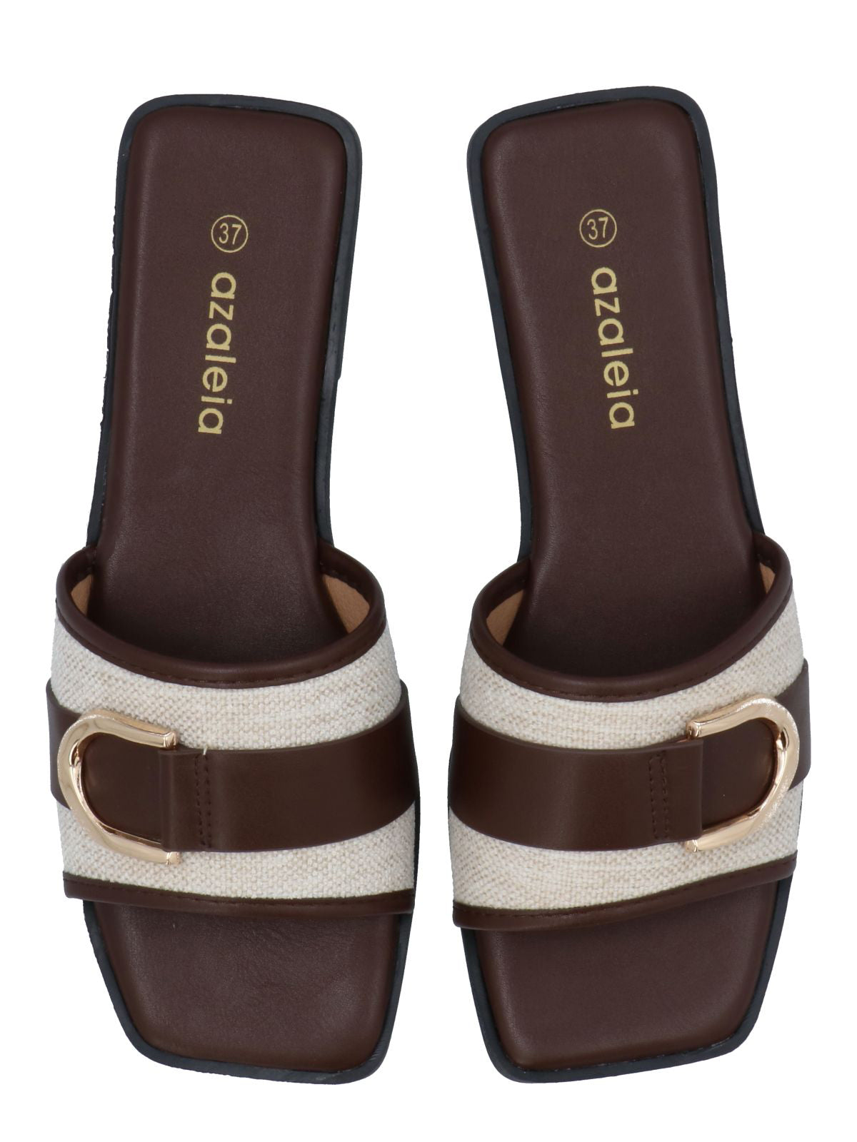 Sandalia Mujer Celine Café Azaleia