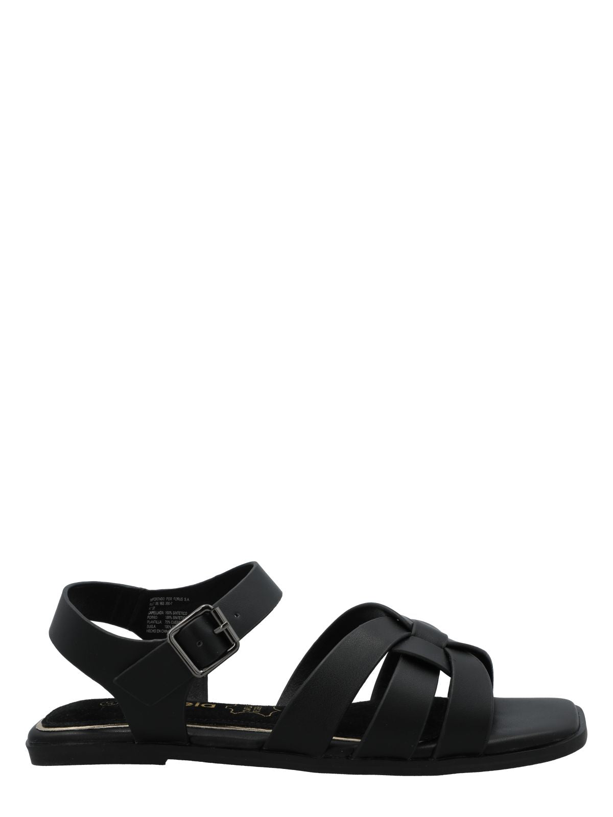 Sandalia Mujer Daffodil Negro Azaleia