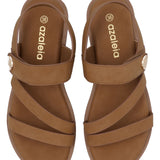 Sandalia Mujer Luma Cognac Azaleia